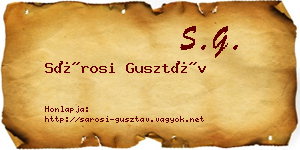 Sárosi Gusztáv névjegykártya