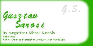 gusztav sarosi business card