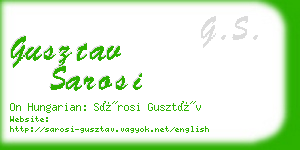 gusztav sarosi business card